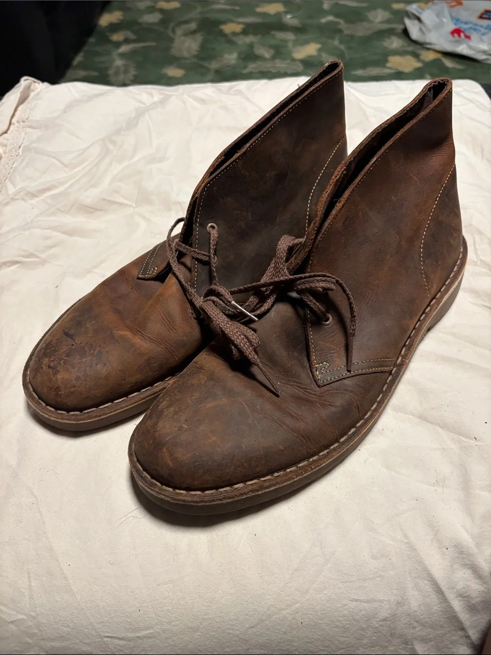 Clarks Men's Dark Brown Leather Chukka Boots